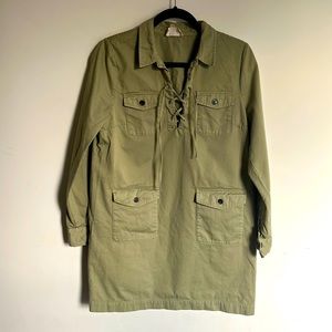 Sezane army green dress